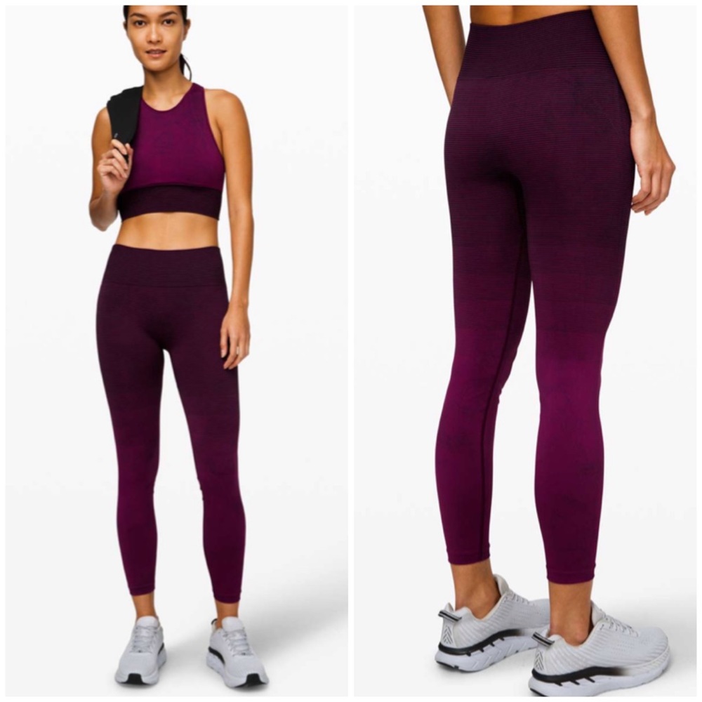 Lululemon Ebb to Train Tight *Wash Marvel / Black / Black Size 2 EUC